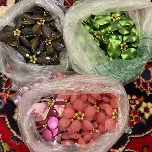 Bulk of beautiful beaded flowers